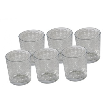 Set 6 pahare cu patratele pasabahce, 390 ml, Transparente Set 6 pahare cu patratele pasabahce, 390 ml, Transparente