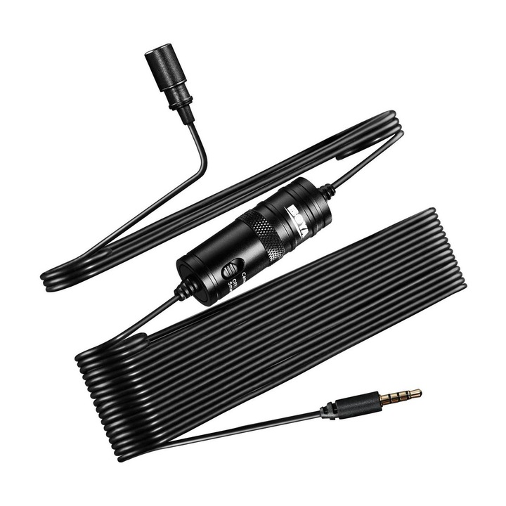 Microfon Tip Lavaliera Omnidirectionala 3.5 mm + Adaptor