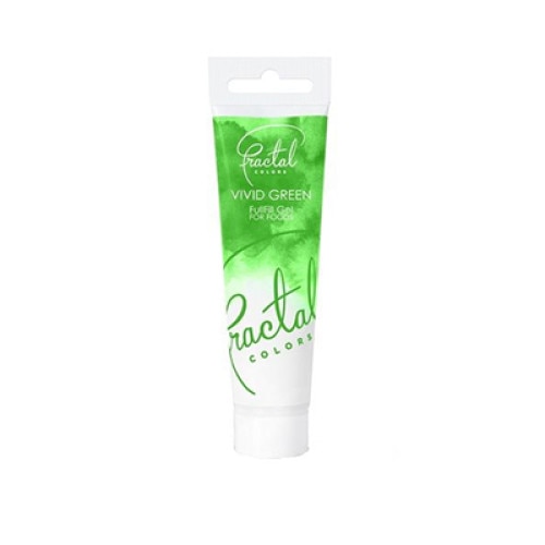 Colorant alimentar gel Fractal - culoare verde crud - 30 g