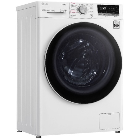 Masina de spalat rufe cu uscator Slim LG F2DV5S8S0, Spalare 8 kg, Uscare 5 kg, 1200 rpm, Clasa A, Motor AI Direct Drive, Smart Diagnosis, Wi-Fi, Alb