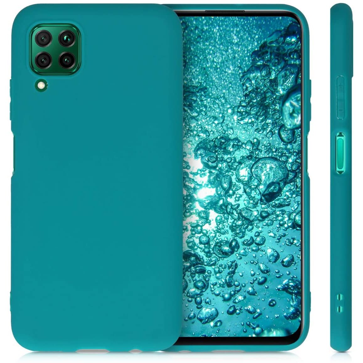 Set Husa protectie pentru Huawei P40 Lite, Ultra Slim, Ultra Soft, Verde si folie protectie ecran, Joyshell