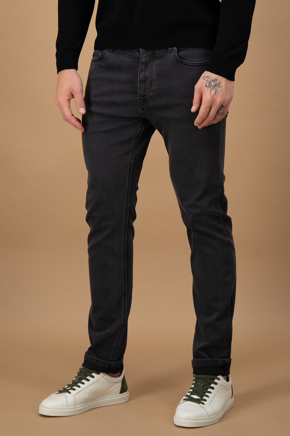 United Colors of Benetton, Blugi slim fit, Gri antracit