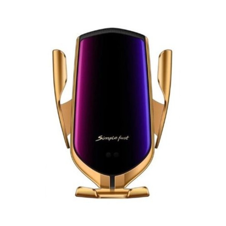 Incarcator Wireless Auto universal cu Senzor inteligent, cu suport SMART Fast Charger cu clema prindere ventilatie