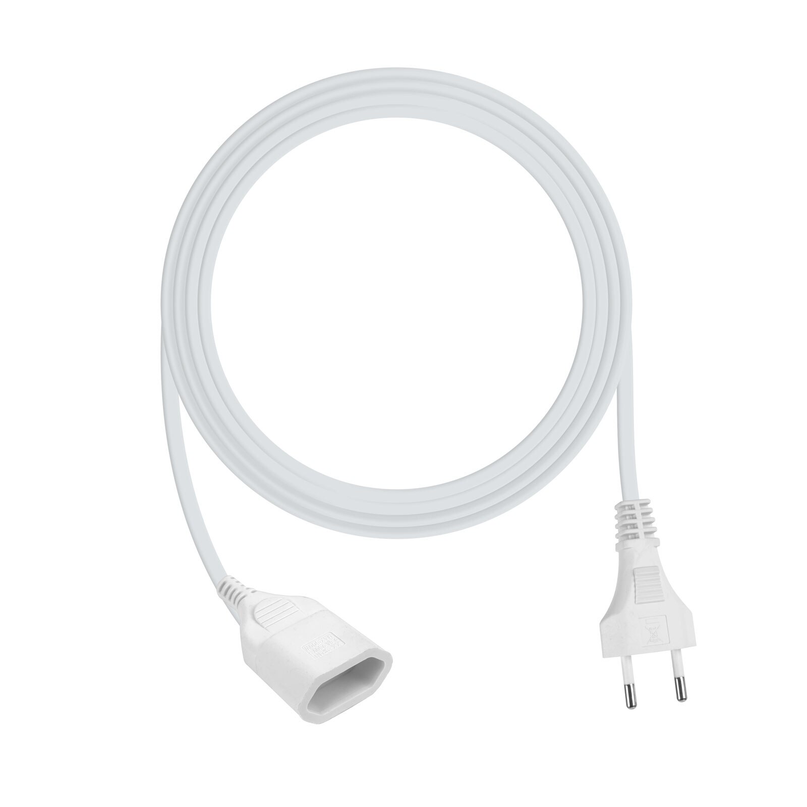 Cablu alimentare extensie retea, Delight, priza EURO, 500 W, Alb