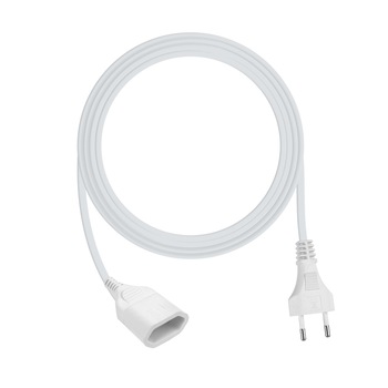 Cablu alimentare extensie retea, Delight, priza EURO, 500 W, Alb Cablu alimentare extensie retea, Delight, priza EURO, 500 W, Alb
