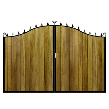 Poarta batanta din otel si lemn, model PB-13, 3500 x1800 mm, vopsita cu lac pentru lemn in diferite nuante Poarta batanta din otel si lemn, model PB-13, 3500 x1800 mm, vopsita cu lac pentru lemn in diferite nuante