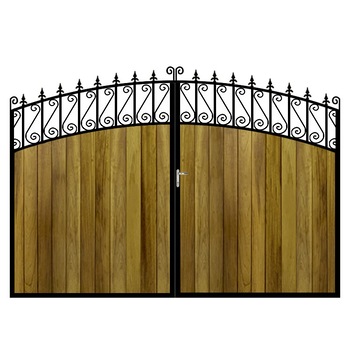 Poarta batanta din otel si lemn, model PB-24, 3500 x1800 mm, vopsita cu lac pentru lemn in diferite nuante Poarta batanta din otel si lemn, model PB-24, 3500 x1800 mm, vopsita cu lac pentru lemn in diferite nuante