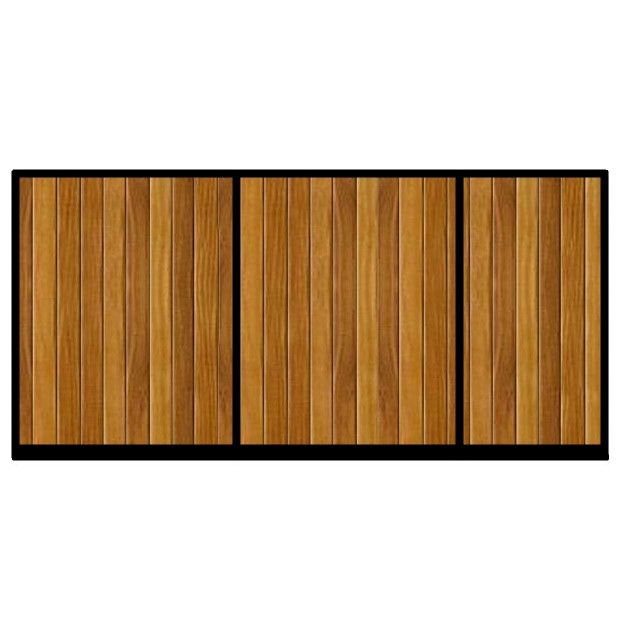 Poarta culisanta din otel si lemn, model PC-01, 4000x1800 mm, vopsita cu lac pentru lemn in diferite nuante