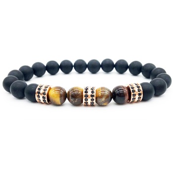 Bratara barbati MYSTYLE Brown Bommer stone Bratara barbati MYSTYLE Brown Bommer stone