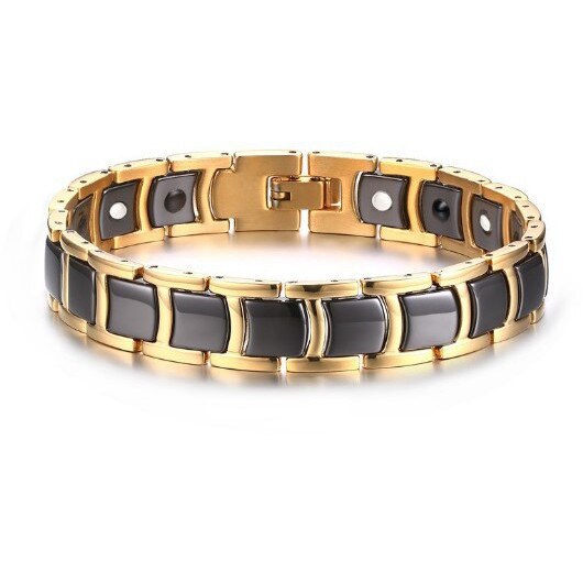 Bratara barbati MyStyle Gold Mason otel inoxidabil