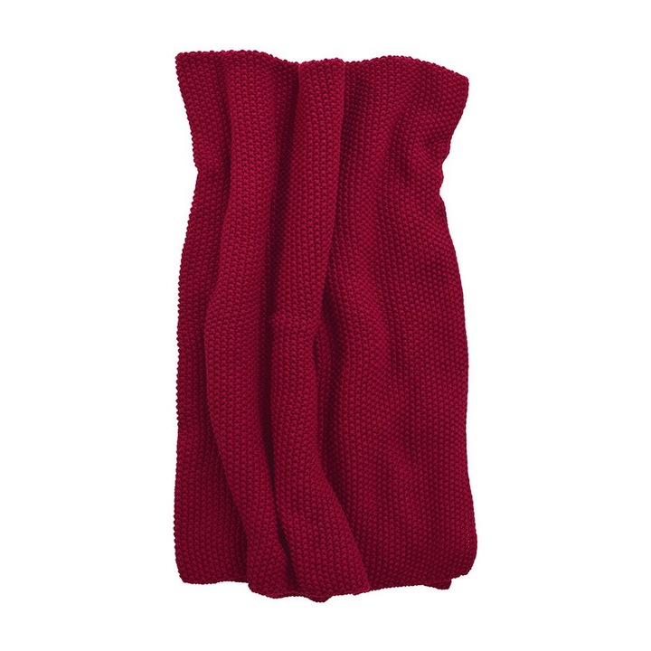 Pled Sander Knit 125x150cm, 26 rosu burgund