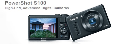Aparat foto digital Canon PowerShot S100, 12.1MP, Black - eMAG.ro