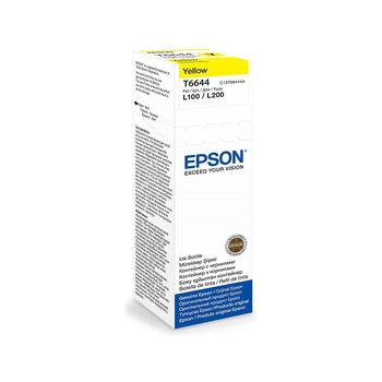 Flacon Epson T6644, original, pentru imprimantele L120, L110, L130, L220. L210, L310, L300, L365, L355, L455, L565, L550, L1300, L655, 70 ml, galben Flacon Epson T6644, original, pentru imprimantele L120, L110, L130, L220. L210, L310, L300, L365, L355, L455, L565, L550, L1300, L655, 70 ml, galben