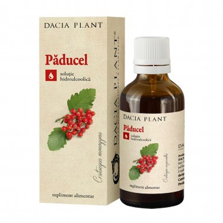 Tinctura de Paducel, Dacia Plant, Supliment Alimentar recomandat pentru Bolile Cardiovasculare, 50 ml