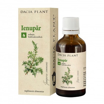Tinctura Ienupar, Dacia Plant, Supliment Alimentar recomandat pentru Sanatatea Tractului Digestiv, Aparatului Urinar si Respirator, 50 ml Tinctura Ienupar, Dacia Plant, Supliment Alimentar recomandat pentru Sanatatea Tractului Digestiv, Aparatului Urinar si Respirator, 50 ml