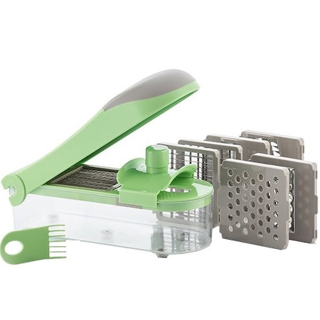 Razatoare profesionala manuala pentru legume 7 in 1 cu mandolina Multifunctionala BellFyd® set 7 accesorii, otel inoxidabil