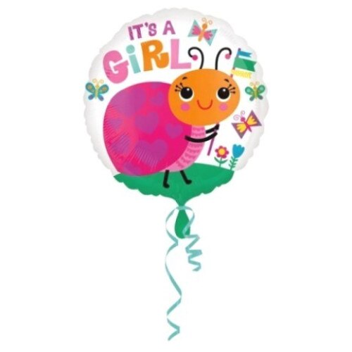 Balon folie, buburuza, It's a girl