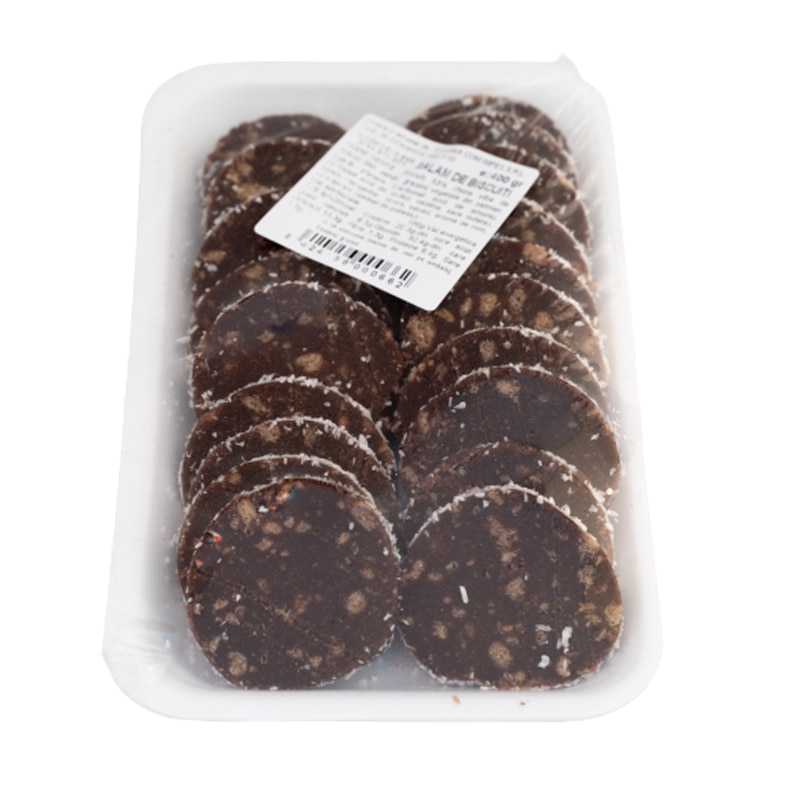 Salam de Biscuiti, 400g, produs artizanal, Brutaria Daia, cu biscuiti si cocos