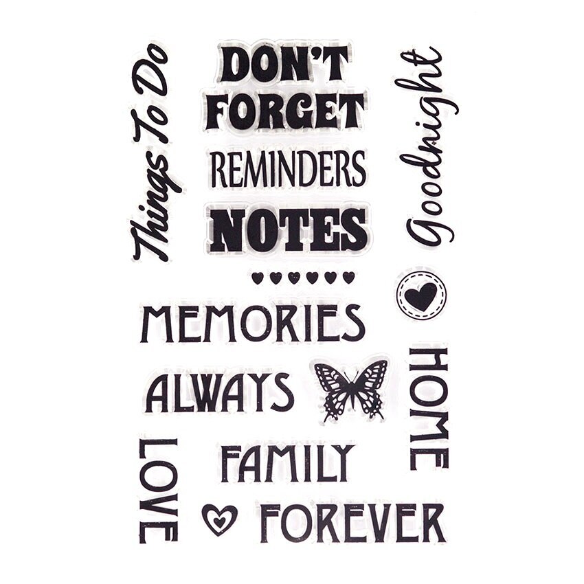 Set 12 stampile din silicon transparent - 