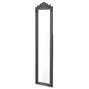 Oglinda de podea Arezzo DG, en.casa, 160 x 40 cm, lemn eucalipt, gri inchis, inclinabila cu suport Oglinda de podea Arezzo DG, en.casa, 160 x 40 cm, lemn eucalipt, gri inchis, inclinabila cu suport