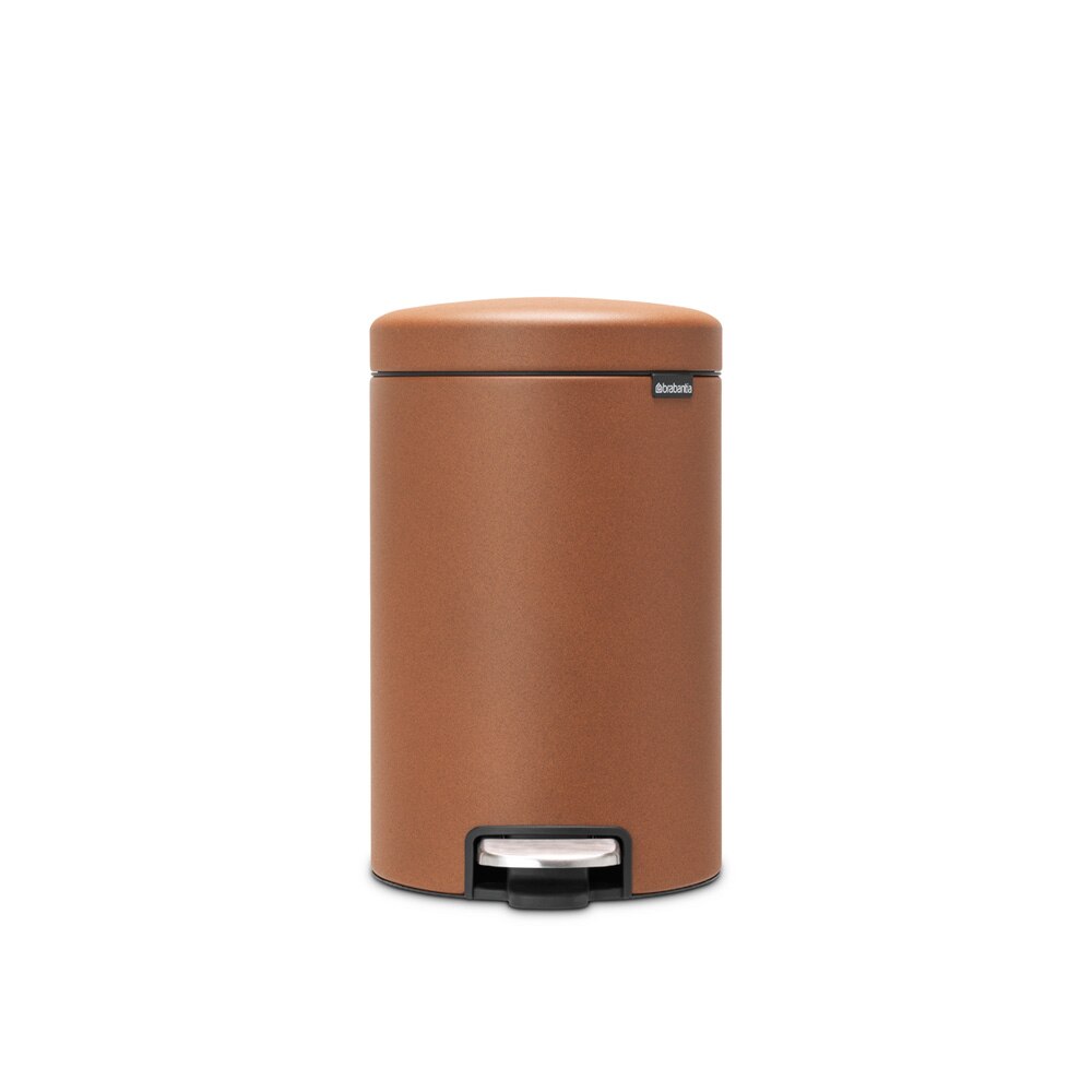 Cos de gunoi Brabantia NewIcon Mineral Cinnamon, Cu pedala, 12 L, Maro