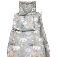 Lenjerie gri trei piese patut nou-nascuti, din ranforce, by Liz Line-Ranforce bebe21