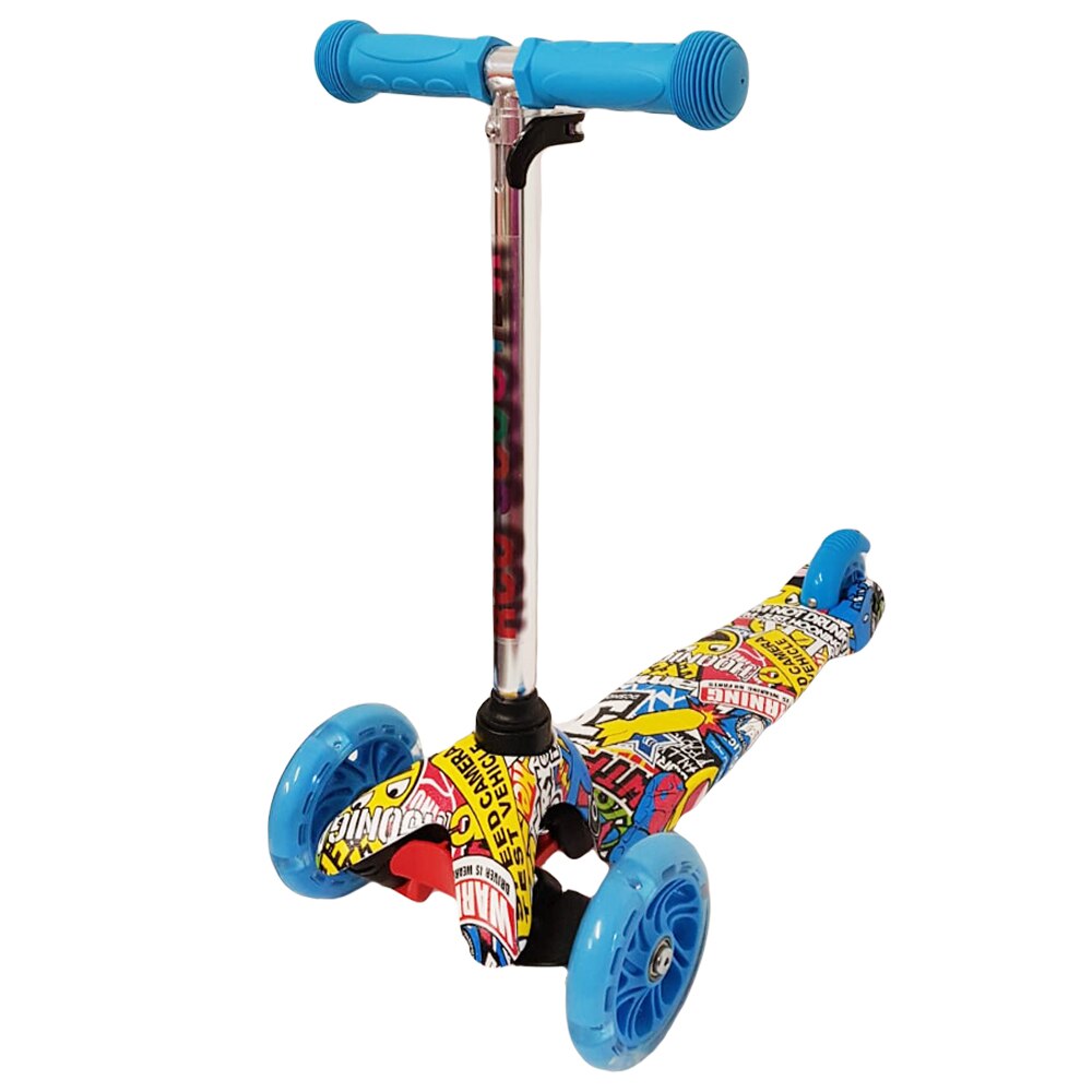 Trotineta cu 3 roti si luminite multicolore, Albastru, PC54-A RCO®