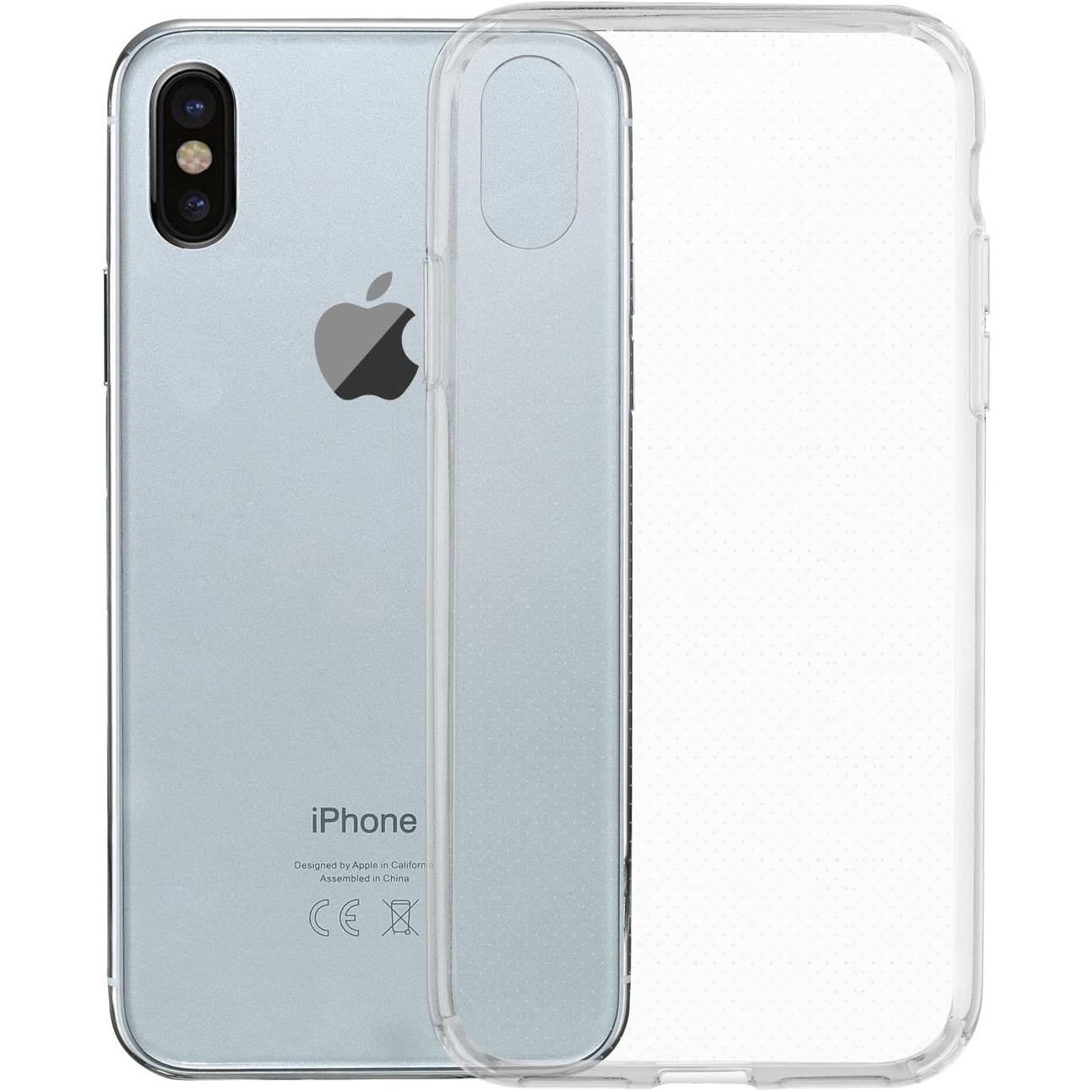 Husa protectie compatibila cu iPhone X / iPhone XS din silicon transparent, ultra-slim 0.3 mm, perfect fit, anti alunecare, PlanetPhone