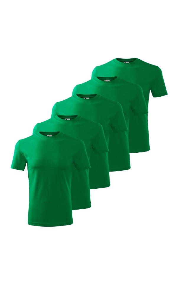 Set 5 tricouri pentru barbati, Verde mediu, P73-16X5, Verde