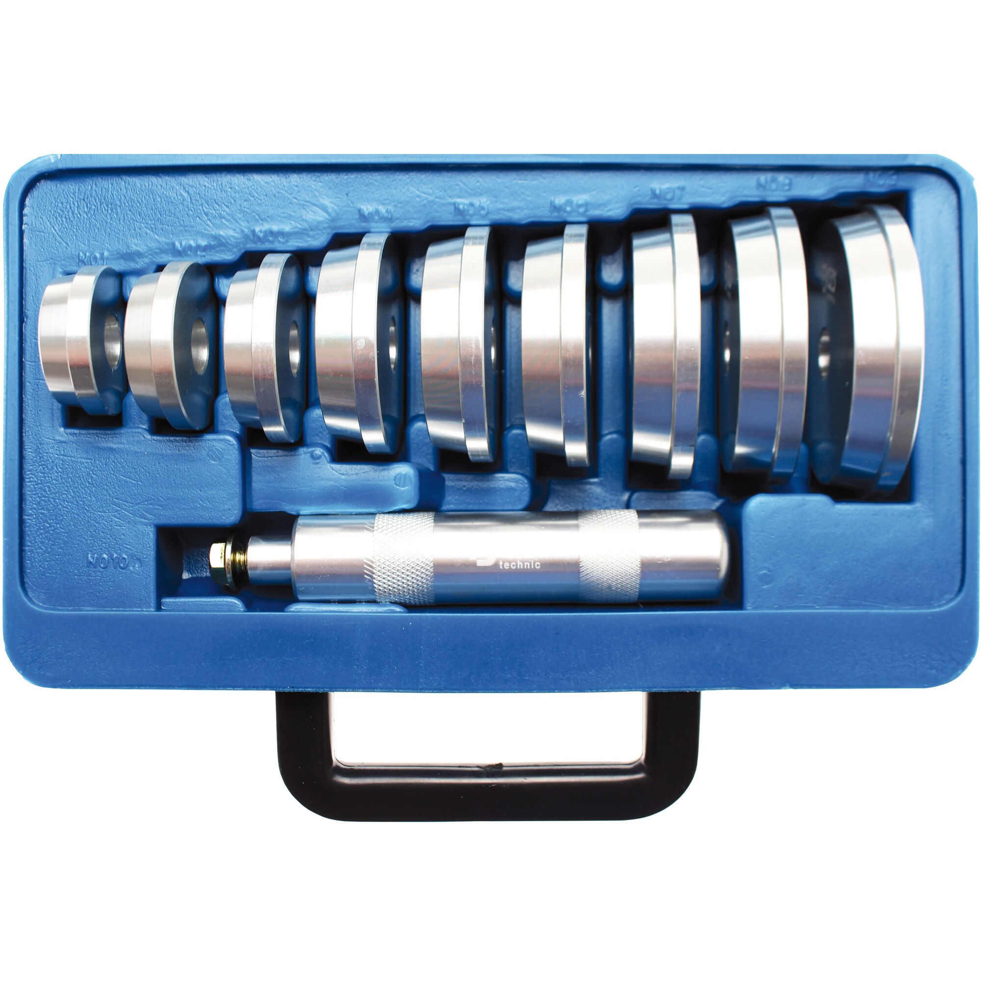 Set flanse din Aluminiu pentru montat/demontat rulmenti, 10-piese