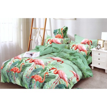 Lenjerie de pat dublu Cotton World, bumbac satinat, set 3 piese - LP4 Lenjerie de pat dublu Cotton World, bumbac satinat, set 3 piese - LP4