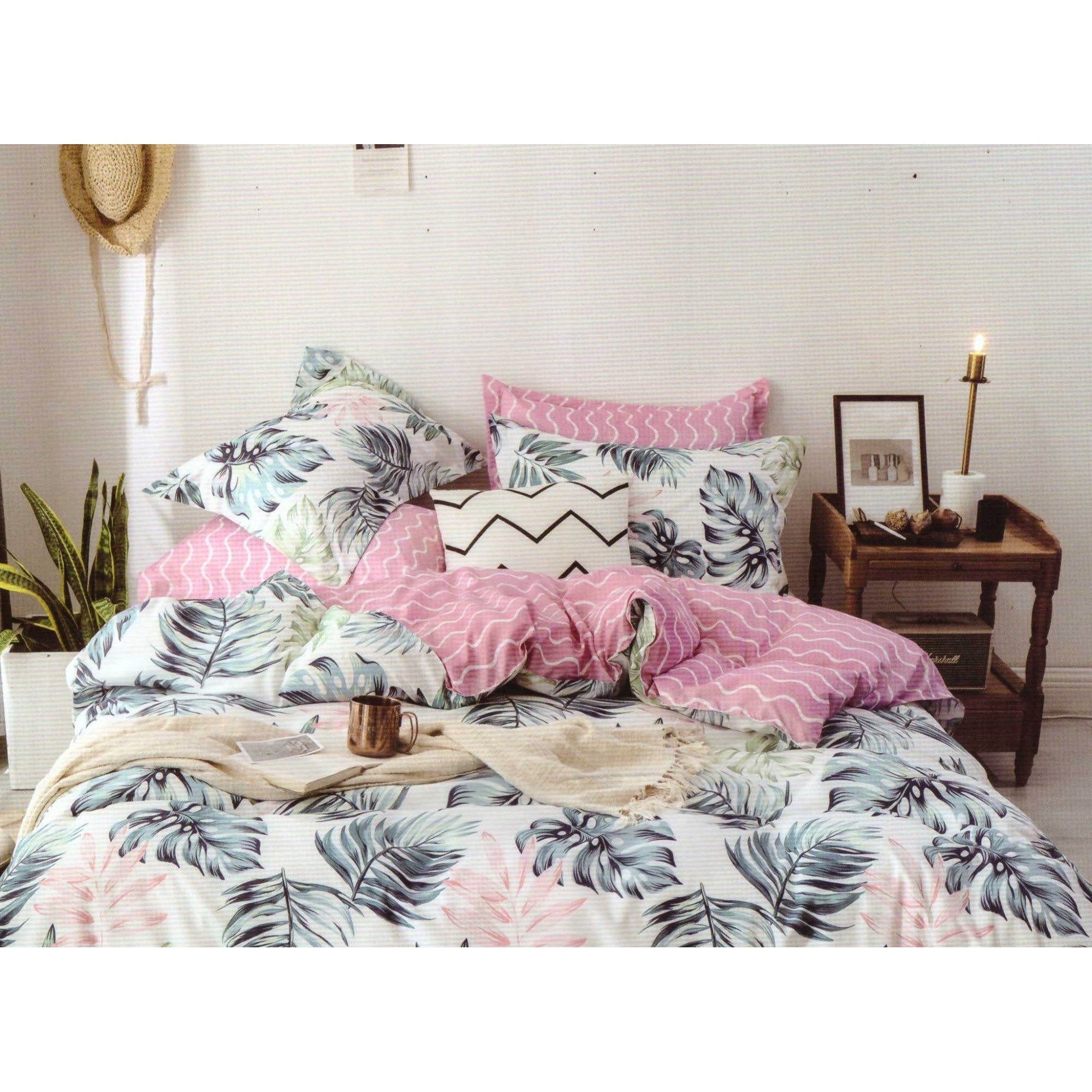 Lenjerie de pat dublu Cotton World, bumbac satinat, set 3 piese - LP7