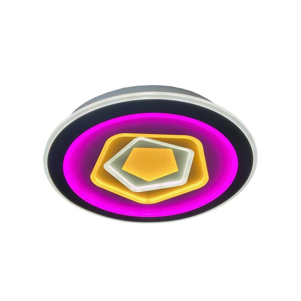 Lustra LED Home Design Vega ,rotunda ,schelet alb ,telecomanda ,dimabila