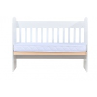 Set patut din lemn cu doua laterale pline Nichiduta 120 x 60 cm Sweet Dreams I + Saltea cocos 12 cm