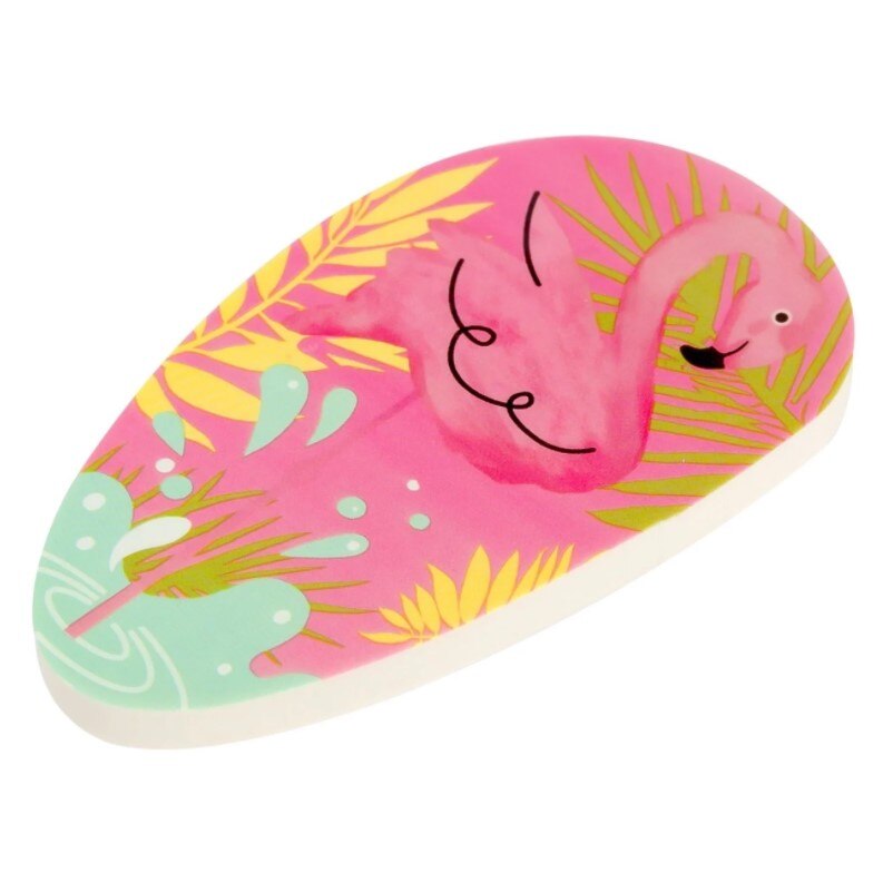 Radiera, Zola®, model flamingo, multicolor, 10 cm