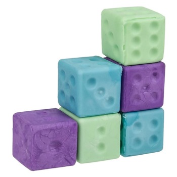 Set 6 radiere, Zola®, model zaruri, 3 culori diferite Set 6 radiere, Zola®, model zaruri, 3 culori diferite