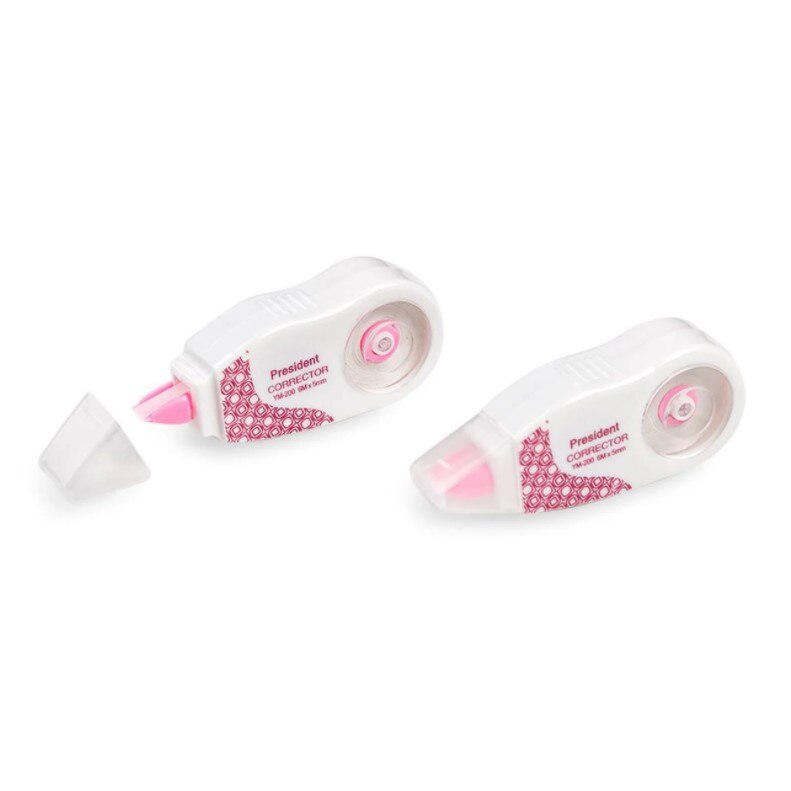 Set rola banda corectoare, Zola®, 2 bucati, alb / roz, 5 mm x 6 m