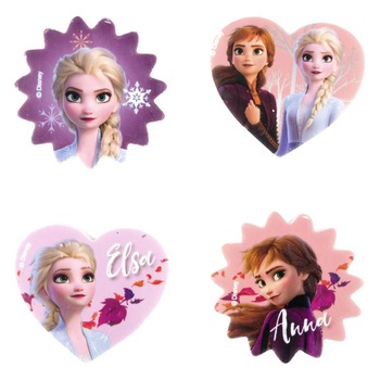 Set 4 radiere, Zola®, model inimioara / stea, Elsa si Anna Set 4 radiere, Zola®, model inimioara / stea, Elsa si Anna