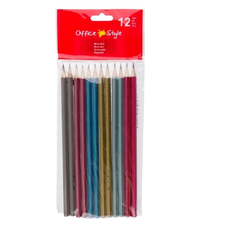 Set 12 creioane, Zola®, culori diferite, din lemn