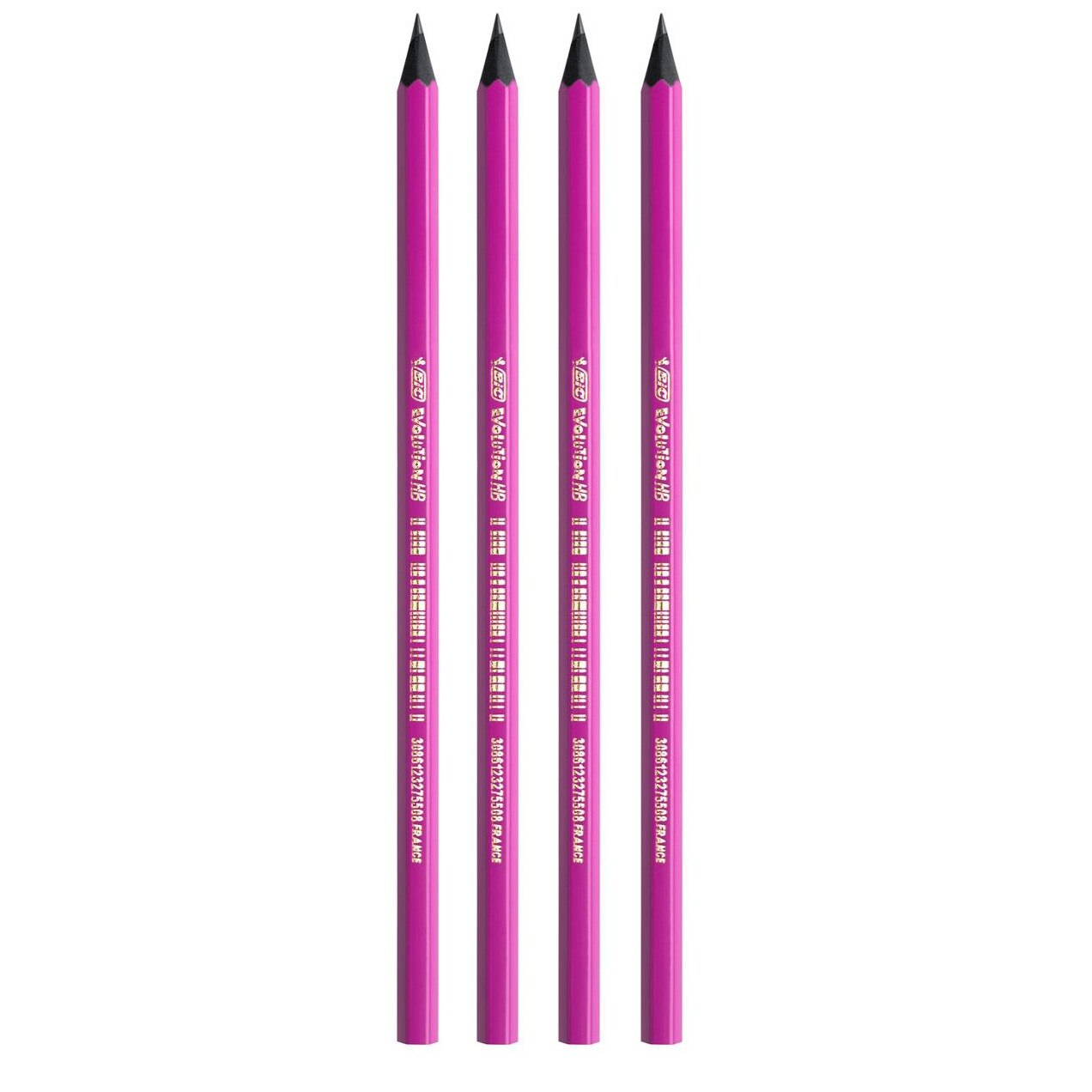 Set 4 creioane, Zola®, mov, cu varf negru, din lemn