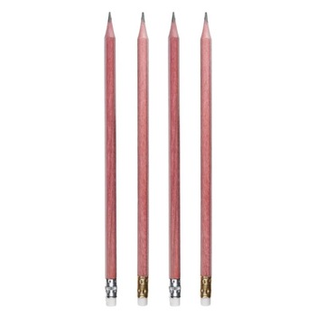 Set 4 creioane, Zola®, culoare naturala, cu radiera Set 4 creioane, Zola®, culoare naturala, cu radiera