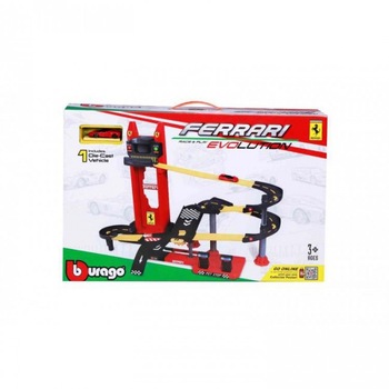 Set BBurago Ferrari Evolution Elevator Playset cu o masinuta inclusa Set BBurago Ferrari Evolution Elevator Playset cu o masinuta inclusa