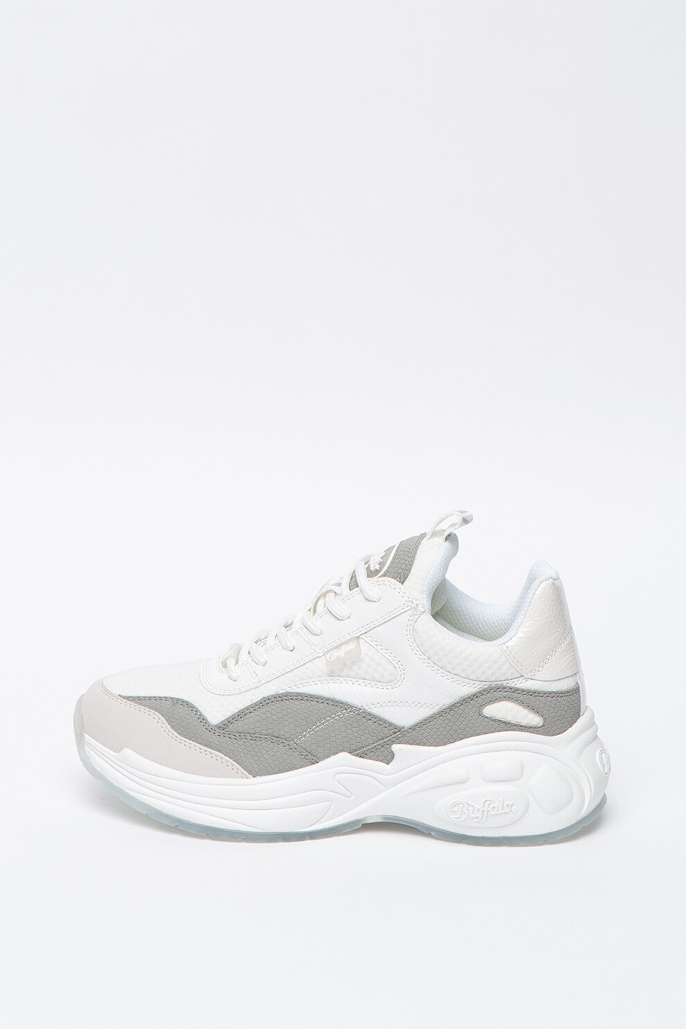 Buffalo, Pantofi sport wedge de piele ecologica si material textil