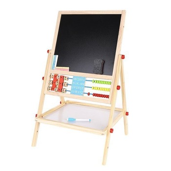 Tabla Educativa pentru Copii cu 2 Fete si Suport pentru Accesorii,Lemn, 67 x 41 x 32 cm, Multicolor Tabla Educativa pentru Copii cu 2 Fete si Suport pentru Accesorii,Lemn, 67 x 41 x 32 cm, Multicolor