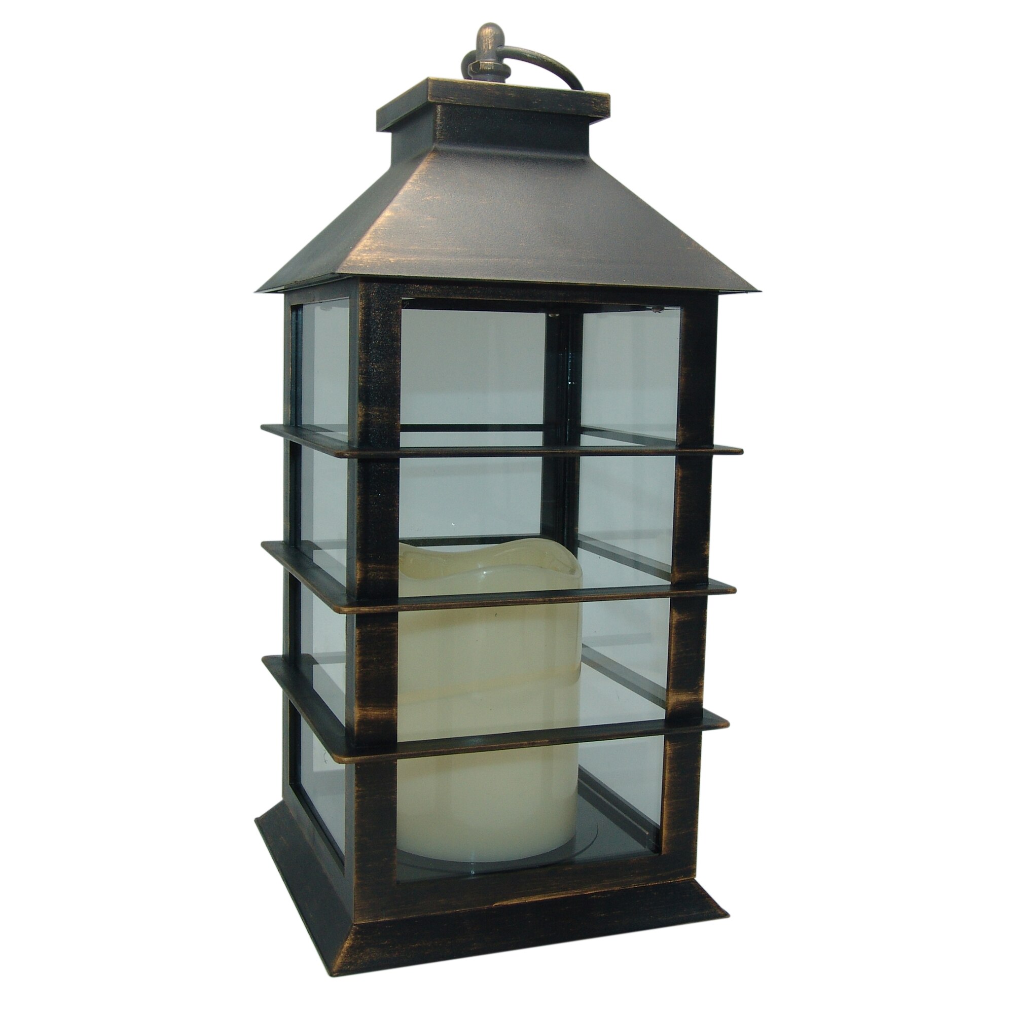 Felinar Led Vintage, 15.5x15.5x34 cm