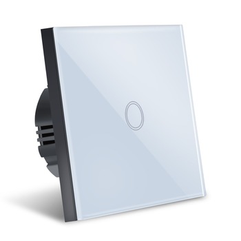 Intrerupator Smart Touch Techstar®, Wireless 2.4GHz, Sticla Securizata, Design Modern, Iluminare LED, 1 Faza, Alb Intrerupator Smart Touch Techstar®, Wireless 2.4GHz, Sticla Securizata, Design Modern, Iluminare LED, 1 Faza, Alb