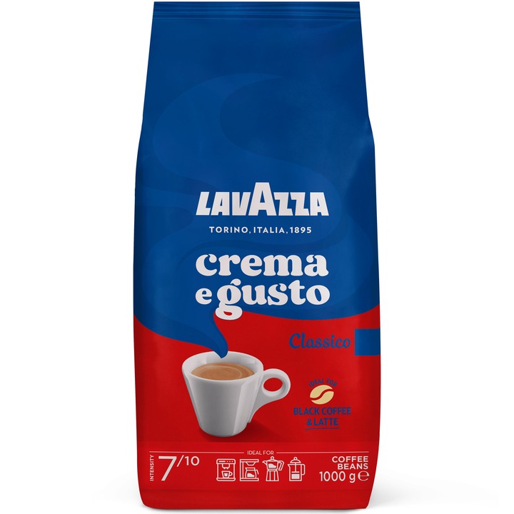 Cafea boabe Lavazza Crema e Gusto Classico, 1kg