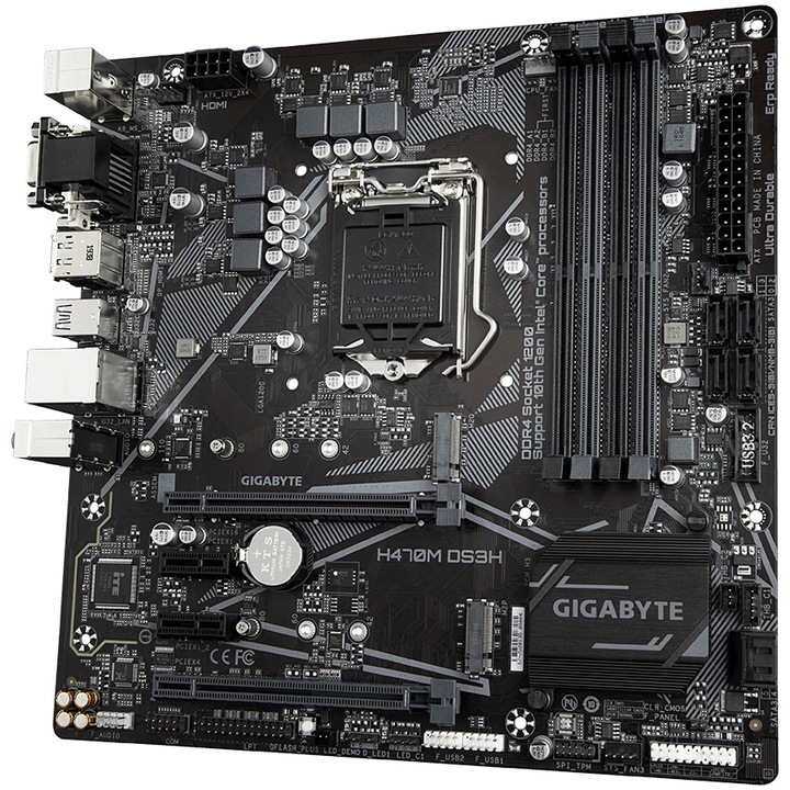 Placa de baza Gigabyte H470M DS3H, Socket 1200