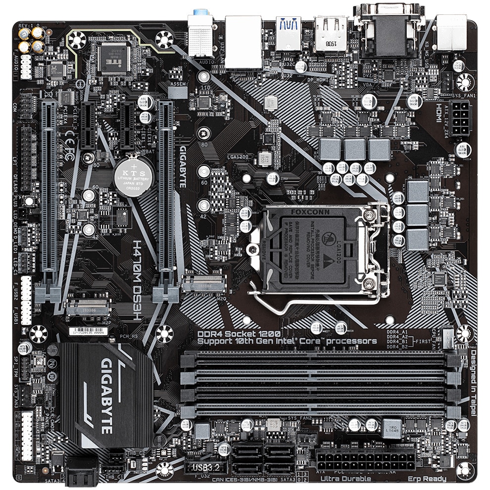 Placa de baza Gigabyte H470M DS3H, Socket 1200