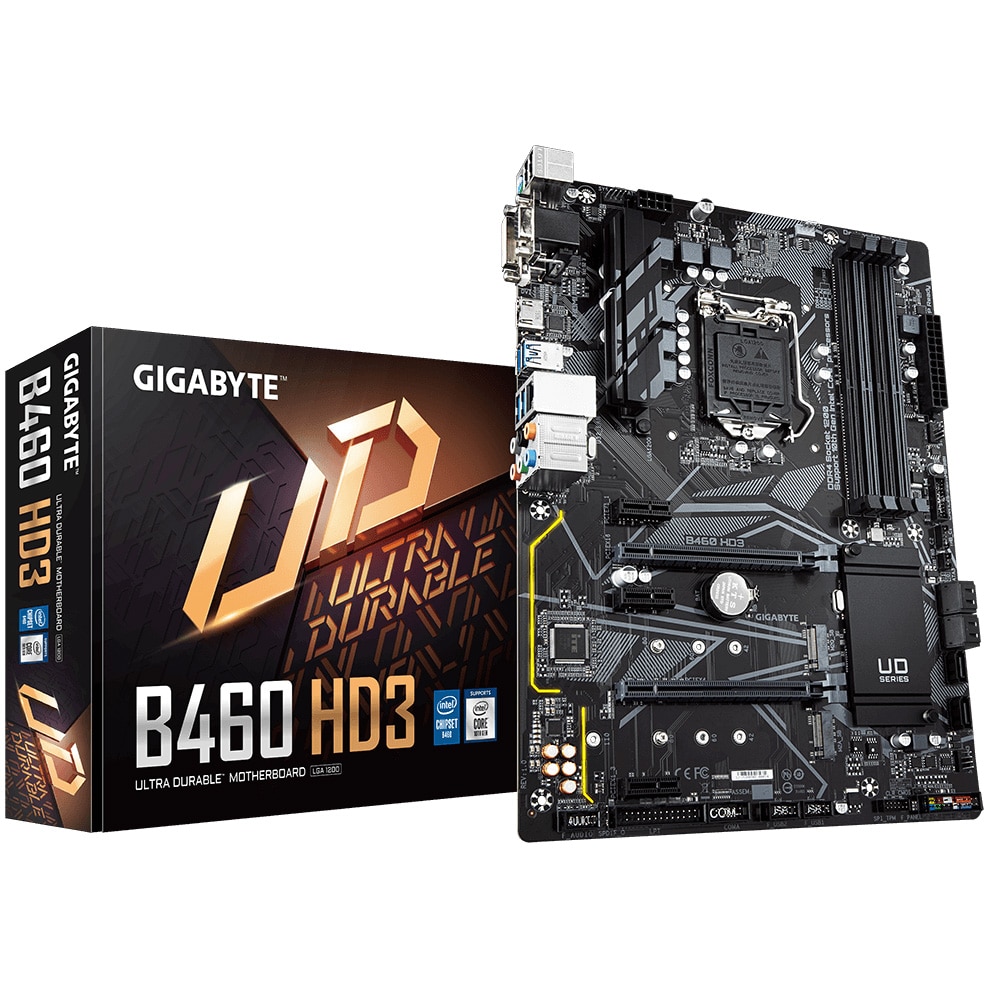 Дънна платка GIGABYTE B460 HD3, Socket 1200 - eMAG.bg